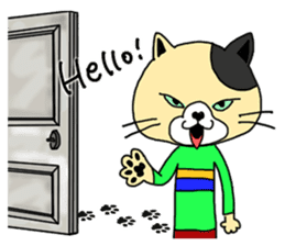 3 cats. Entry. Waiting. Leaving. sticker #5891805