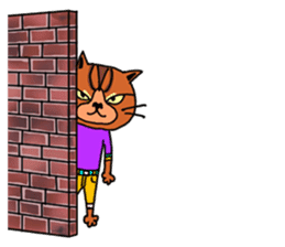 3 cats. Entry. Waiting. Leaving. sticker #5891808