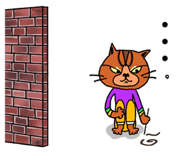 3 cats. Entry. Waiting. Leaving. sticker #5891810