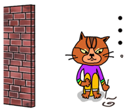 3 cats. Entry. Waiting. Leaving. sticker #5891810