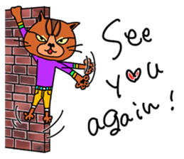 3 cats. Entry. Waiting. Leaving. sticker #5891811