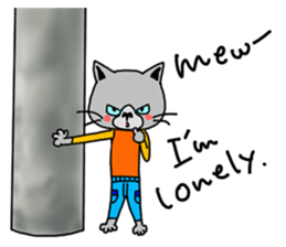 3 cats. Entry. Waiting. Leaving. sticker #5891813