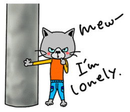 3 cats. Entry. Waiting. Leaving. sticker #5891813