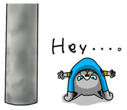 3 cats. Entry. Waiting. Leaving. sticker #5891814