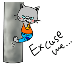 3 cats. Entry. Waiting. Leaving. sticker #5891815