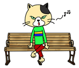 3 cats. Entry. Waiting. Leaving. sticker #5891816