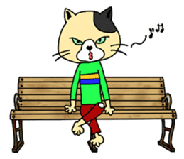 3 cats. Entry. Waiting. Leaving. sticker #5891816