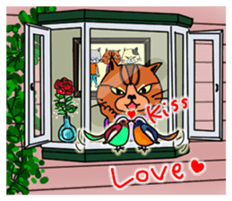 3 cats. Entry. Waiting. Leaving. sticker #5891821