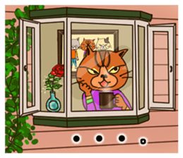 3 cats. Entry. Waiting. Leaving. sticker #5891822