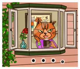 3 cats. Entry. Waiting. Leaving. sticker #5891822