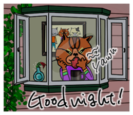 3 cats. Entry. Waiting. Leaving. sticker #5891823