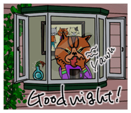 3 cats. Entry. Waiting. Leaving. sticker #5891823