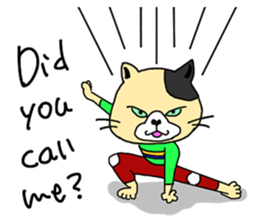 3 cats. Entry. Waiting. Leaving. sticker #5891824