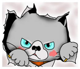 3 cats. Entry. Waiting. Leaving. sticker #5891827