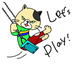 3 cats. Entry. Waiting. Leaving. sticker #5891828