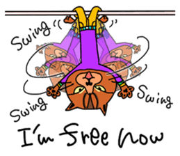 3 cats. Entry. Waiting. Leaving. sticker #5891829