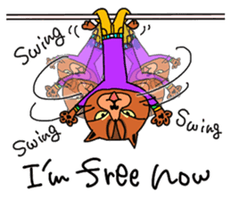 3 cats. Entry. Waiting. Leaving. sticker #5891829