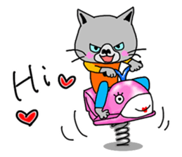 3 cats. Entry. Waiting. Leaving. sticker #5891830