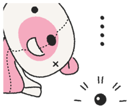 Miko-chan and stuffed bear sticker #5894491