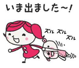 Miko-chan and stuffed bear sticker #5894492