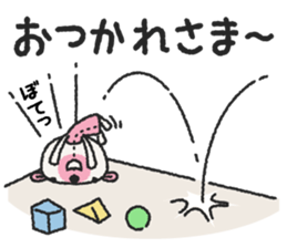 Miko-chan and stuffed bear sticker #5894494