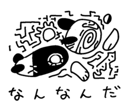 The black-and-white put panda sticker #5894999