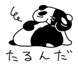 The black-and-white put panda sticker #5895019