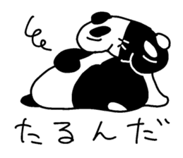 The black-and-white put panda sticker #5895019