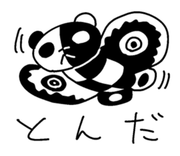 The black-and-white put panda sticker #5895023