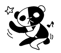 The black-and-white put panda sticker #5895028