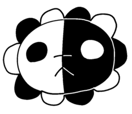 The black-and-white put panda sticker #5895029