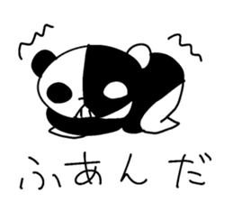 The black-and-white put panda sticker #5895030