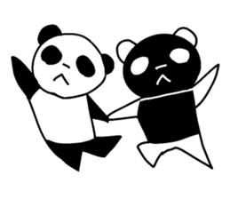 The black-and-white put panda sticker #5895031