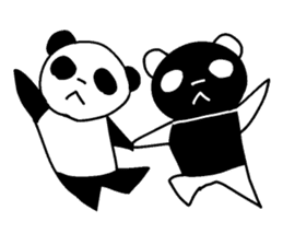 The black-and-white put panda sticker #5895031