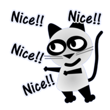 The cat of panda pattern 2 sticker #5895955