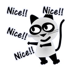 The cat of panda pattern 2 sticker #5895955