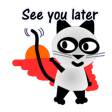 The cat of panda pattern 2 sticker #5895973