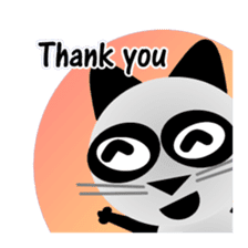 The cat of panda pattern 2 sticker #5895974