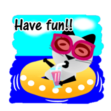 The cat of panda pattern 2 sticker #5895980