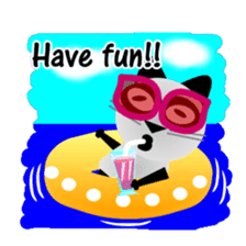 The cat of panda pattern 2 sticker #5895980