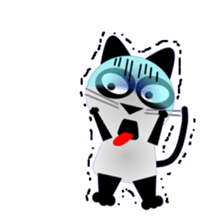 The cat of panda pattern 2 sticker #5895983