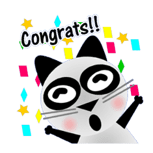 The cat of panda pattern 2 sticker #5895991