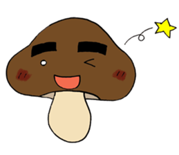 Shiitake mushroom Takeshi. sticker #5896913