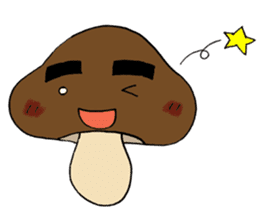 Shiitake mushroom Takeshi. sticker #5896913