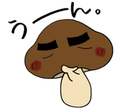 Shiitake mushroom Takeshi. sticker #5896914