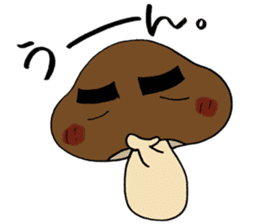 Shiitake mushroom Takeshi. sticker #5896914