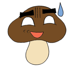 Shiitake mushroom Takeshi. sticker #5896920