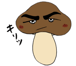 Shiitake mushroom Takeshi. sticker #5896925