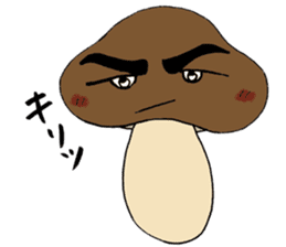 Shiitake mushroom Takeshi. sticker #5896925