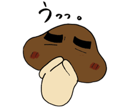 Shiitake mushroom Takeshi. sticker #5896926